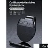 Bluetooth Car Kit Wireless Blue-Tooth Speaker Hands Hands- Mtipoint Speakerphone Sun Visor Blue Tooth Accessories Drop Delivery Automo Dh64I