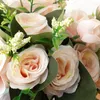 Decorative Flowers Bridal Bouquet Hand Wedding Simulation Flower Rose Artificial Pe Material Props