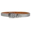 Bälten Punk Rock Crystal Studded Belt Men Women Western Cowboy med Diamond Bing Belt Disco E Girls for Jeans 230915