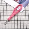 Sleutelhangers Handgeweven schoudertasje Katoenen touw sleutelhanger Karabijn Lanyard riem voor autotas Hangende sleutelhanger sleutelhanger Gevlochten Trinket Cadeau