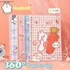 Blocos de notas 4 PCS Kawaii Notebook Journal Kpop A5 Cute Lined Notepad Bobina Dupla Cadernos Portáteis para Escrever Material Escolar Papelaria 230918