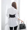 Women's Blouses Shirts Summer Korean Fashion Tie Shirt Blouse Female Black Bow Long Sleeve White Shirt OL Lady Office Shirt Plus Size Women Tops 230918