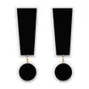 Mode Super Grote Zwart Wit Acryl Symbool Uitroepteken Dangle Earring voor Dames Trendy Sieraden Hyperbool Accessoires254w