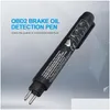 Diagnostiska verktyg Bilvätska Testning Bromsvätska Tester Kontrollera bilar Crake Oil Kvalitet LED -indikator Display för Care Drop Delivery Autom DHI7D