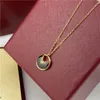 gouden ketting cirkel kettingen roestvrij staal sieraden vrouw 18K opkomst goud schelp agaat amulet luxe ketting diamod ketting sieraden ontwerpers verjaardagsfeestje cadeau