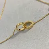 LOVE necklace for women designer Gold plated 18K T0P quality official reproductions classic style fashion luxury jewelry anniversary gift 005