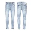 Skinny Fit PB violet jean Hommes homme élastique Denim peint effet déchiré grande taille 38