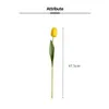 Dekorative Blumen 3/6/9 Stück Tulpenblume Künstlicher Blumenstrauß Pu Fake für Hochzeitszeremonie Dekor Hausgarten 47,5 cm