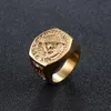 الأثير يدويًا من الرجال ماسوني حلقات الفولاذ المقاوم للصدأ خاتم الذهب الخاتم للرجال الجديد كلاسيكي الهيب هوب الماسونيون 2767