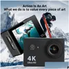 Car Dvr Car Dvrs 2.0 Inch Dvr Tra Hd 4K Action Camera Camcorder With Remote Control 30M Waterproof Sport Wifi Extreme Helmet Drop Deli Dhizf