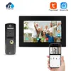 Dörrklockor tuya 7 tum ips pekskärm smart hemvideo intercom system wifi dörr inträde telefon åtkomst med 1080p 110 fhd dörrklockkamera hkd230918