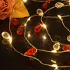 Cordas 2m LED String Light Bateria Powered Crystal Gem Garland Ornaments Decoração de Casa Natal Festa de Casamento Iluminação de Feriado