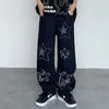 Men's Jeans Y2k Men Star Printed Trousers Autumn Korean Fashion Gothic High Street Style Loose Casual Slim Straight Wide-leg 320y
