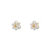 Boucles d'oreilles à clous en argent 925, aiguille coréenne Harajuku, perle en Zircon pour femmes, Egirl Cool esthétique Y2K, accessoires bijoux E1050