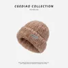 Autumn and winter new rabbit hair hat female face small bucket hat warm basin hat furry fisherman hat yarn hat knitted hat