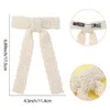 Bandeaux de luxe blanc pleine perles pince à cheveux arcs ruban Barrette filles arc épingles à cheveux accessoires de cheveux pinces à cheveux pour les femmes 230918