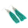 Dangle Earrings Mixed Color Crystal Beads Long Tassel Silver Plated Cubic Zirconia Crown Ball Cap Drop Female Jewelry