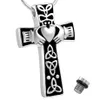 IJD8025 World Peace Cross Stainless Steel Cremation Pendant Necklace Hold Heart Memorial Ashes Keepsake Urn Necklace281S