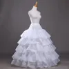 2017 Neuankömmling Ballkleid Quinceanera Kleid Petticoat Tiered Polyester Slip Weiß Braut Krinoline Auf Lager320w