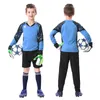 Trikots Kinder Torwartuniform Jungen Torwart Fußballtrikot Türhüter Langarm Schwamm Schutz Fußballuniform für Kinder 230915