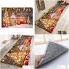 Carpets 40X12/60X180Cm Merry Christmas Area Rugs Carpet Floor Mat For Home Kitchen Living Dining Room Playroom Decorations Textile Dro Dh7Pk