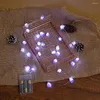 Stringhe 30led Crystal Stone Lights White Light Christmas Party Decor Fairy