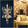 Wall Lamps Crystal Lamp Luxury Modern Living Room K9 Light Top Grade Beside Lighting Drop Delivery Lights Indoor Dhnvw