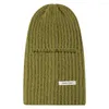 Bérets 1 trou masque de ski tricot couverture de visage chapeau de pirate hiver et automne cyclisme preuve de froid couple pull en laine casquette chaude sports de plein air