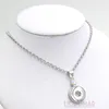 Hela AB Crystal Snap Necklace utbytbara snaphängen Halsband Fit 18mm Snap Button Jewelry Diy Bijoux Collier270D