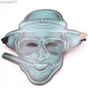 Kostymtillbehör Unika ljud Halloween Mask Led El Night Light Cosplay Mask för Festival Party Costume T200907 L230918