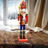 Juldekorationer 30 cm Nutcracker Trä skrivbordshantverk Ornament Nötknäppare Soldat Spela banddockor Juldekorationer År Hemdekor 230918