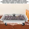 Louça de aço buffet quadrado pan aço inoxidável alimentos titular placa de metal servindo prato retangular bandeja simples banquete