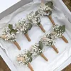 Dekorativa blommor 8st mini torkad bukettuppsättning Boho blommig bröllopsfest gynnar mittstycken för bord små pampas gräshantverk gåva