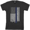 DIY T-shirt 170 Europa en Amerika Grensoverschrijdend Nieuwe Blauwe Lijn Vlag Top Mode Casual Digitaal bedrukt T-shirt met ronde hals en korte mouwen