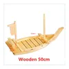 Sushi Tools Japanese Cuisine Boats Seafood Tool Wood Shop Model Wood Handmased Simple Ship Sashimi Bilded Cold Dishes Table Seary Bar 230918