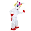 Unicorn Maskot Kostüm Hayvan Pony Maskot Kostüm Sevimli Kalp Baskılı Geçit Töreni Yetişkin Cadılar Bayramı Parti Kostümleri için Doğum Günleri286H