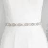 Bruiloft Sjerpen TRiXY S435 Mode Kralen Riem Helder Kristal Voor Formele Kleding Parel Bruids Strass Riemen Silver171I