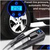 Car Vacuum Cleaner 4 In 1 Handheld With Digital Tire Inflator Pump Pressure Gauge Led Light For Home Drop Delivery Automobiles Motorcy Dhicn