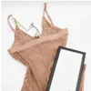 Lettre imprimée broderie femmes body créateur de mode élastique charme dame dentelle bikini intérieur sexy personnalité femme vêtements de nuit243I