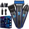 Rasoirs électriques KM-6332 3 en 1 tondeuse à cheveux rechargeable rasoir barbe style épilation machine tondeuse de nez pour hommes prise ue x0918