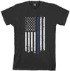 DIY T-shirt 170 Europa en Amerika Grensoverschrijdend Nieuwe Blauwe Lijn Vlag Top Mode Casual Digitaal bedrukt T-shirt met ronde hals en korte mouwen