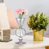 Vasen Elegent Klare Vase Multiuse Transparent Glas Desktop Tragbare Blumenornamente Für Wohnzimmer Schlafzimmer Dekoration