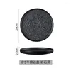 Plates Black And White Round Ceramic Plate Steak High-end Tableware Pasta Western For Household