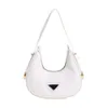 Half Moon 2023 Candy Color Ruched Hobo Women Shoulder Bags Famous Brands Leather for