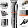 Exibição digital original de barbeadores elétricos tudo em um aparador de cabelo para homens sobrancelha barba barba cabelos elétricos clipper kit de corte de cabelo x0918