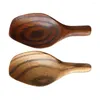 ملاعق 2 PCS Coffee Bean Scooper Matcha Tools Wood Scoop Spoon اليابانية الصغيرة الشاي الخشبية