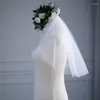 Véus nupciais noiva véu crianças arco curto tiara aniversário poshoot preto anime vestido branco casamento catedral