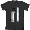 DIY T-shirt 170 Europa en Amerika Grensoverschrijdend Nieuwe Blauwe Lijn Vlag Top Mode Casual Digitaal bedrukt T-shirt met ronde hals en korte mouwen