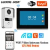 Dörrklockor ip Wired WiFi Video Intercom System Kits Door Telefoner Tuya App för villa lägenhet Poe Video Doorbell IR Night Vision Doorphone HKD230918