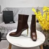 Klassische neue Damenstiefel mit Rückenkette, lange Stiefel/kurze Stiefel, modische, vielseitige lange Stiefel aus echtem Leder, hochwertige Fabrik-lange Stiefel, 35–41